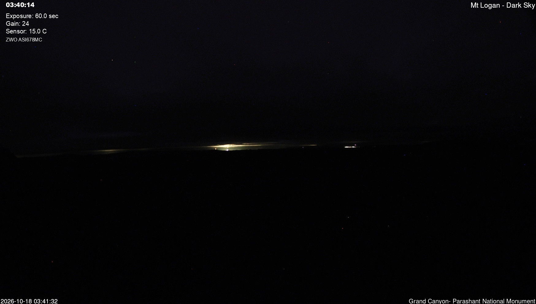 view from Mt Logan - Dark Sky on 2026-10-18