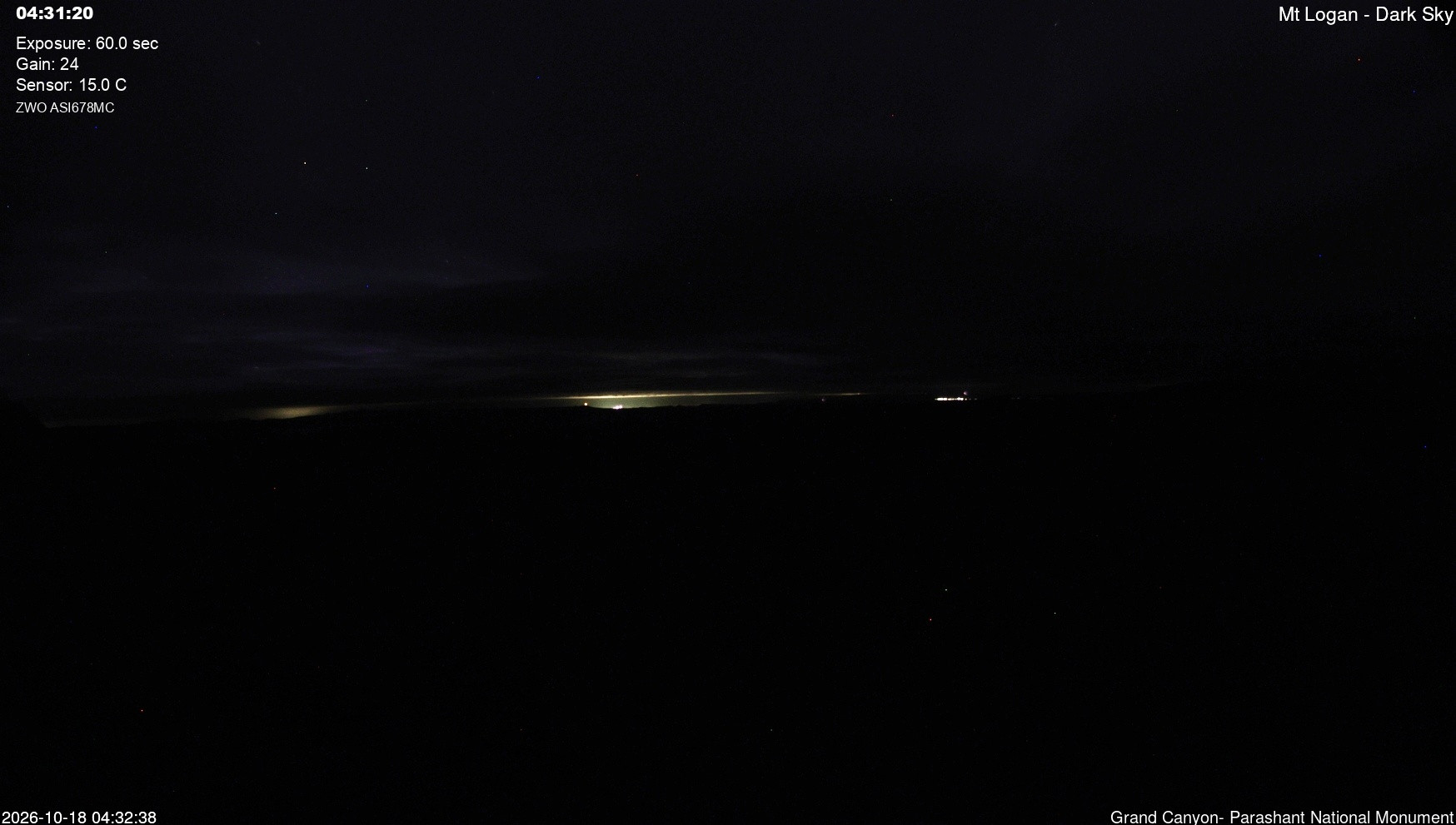 view from Mt Logan - Dark Sky on 2026-10-18