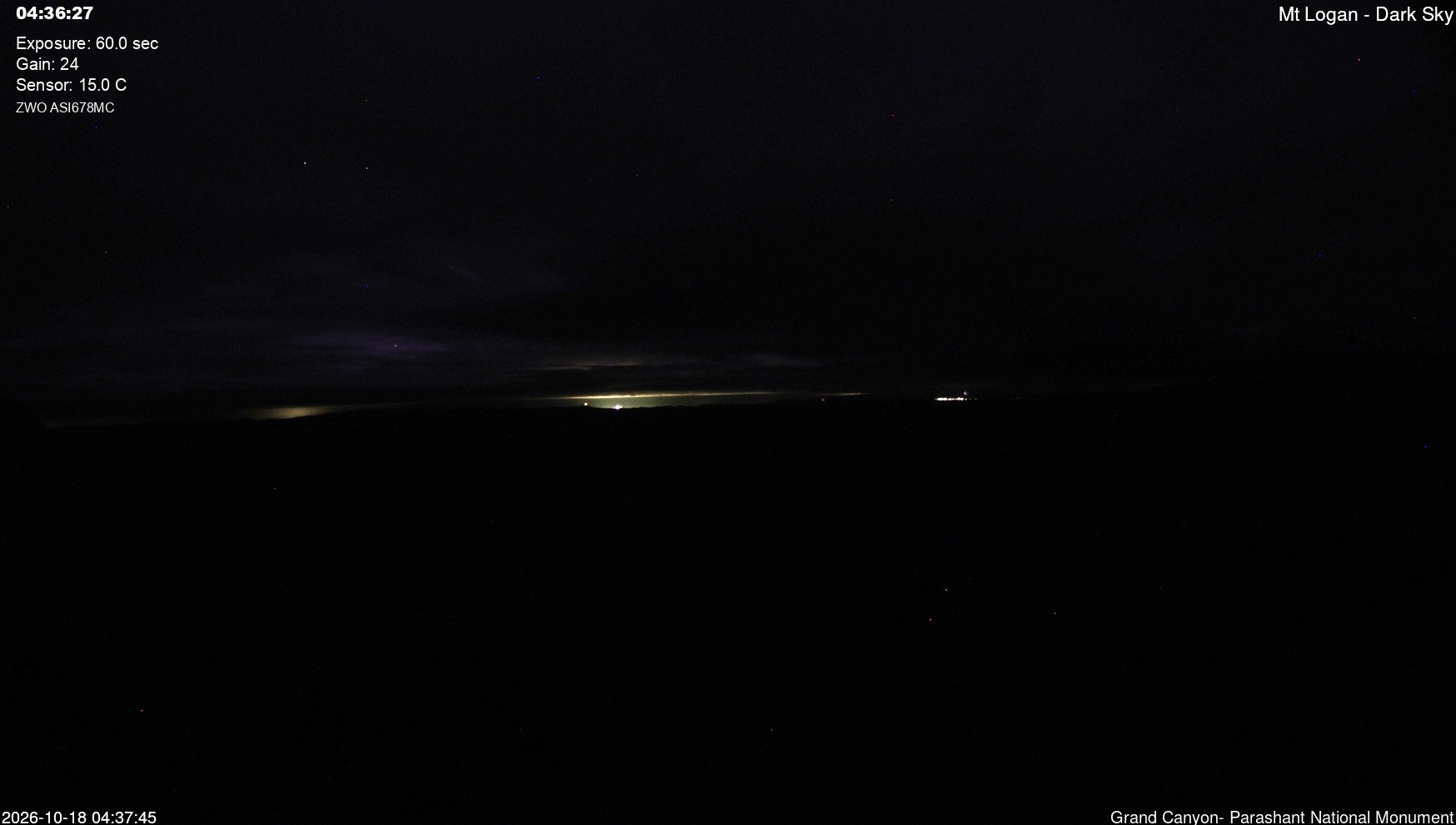 view from Mt Logan - Dark Sky on 2026-10-18