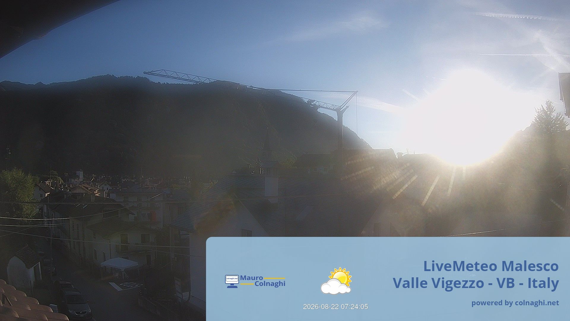 time-lapse frame, Malesco webcam