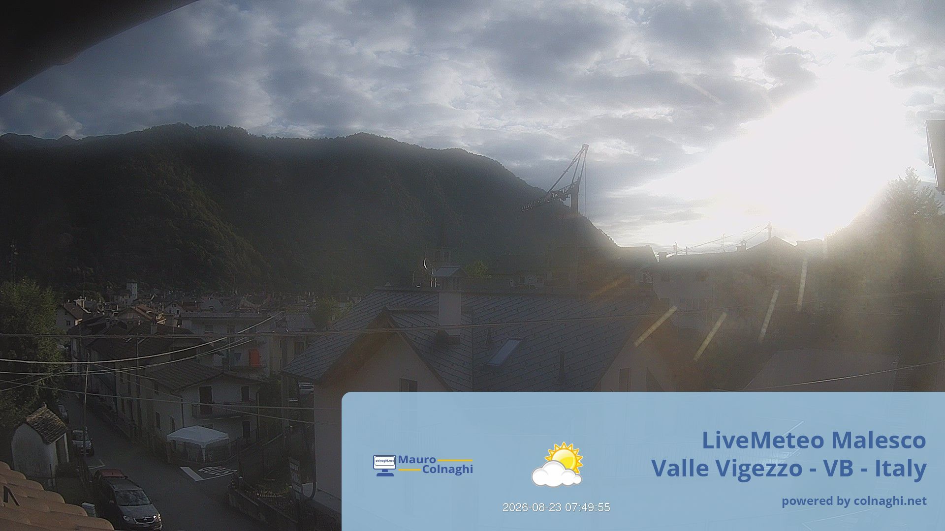time-lapse frame, Malesco webcam