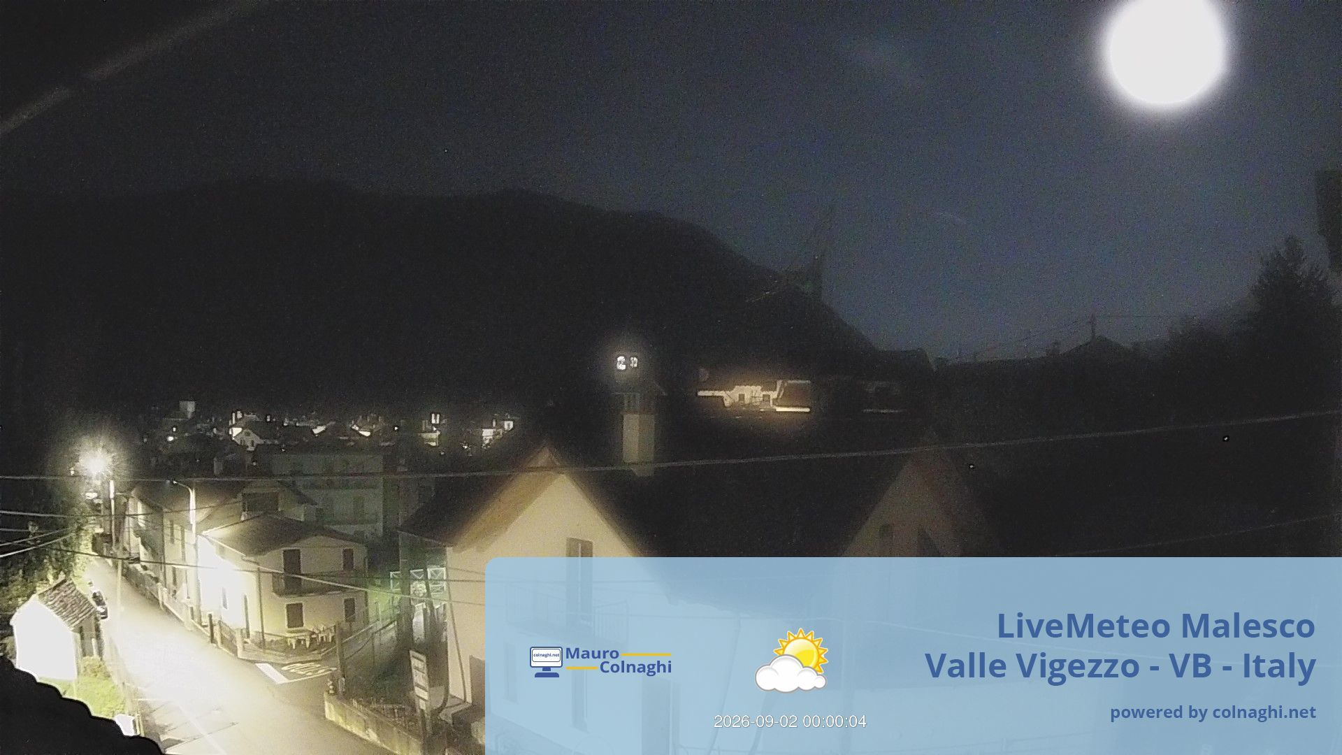time-lapse frame, Malesco webcam