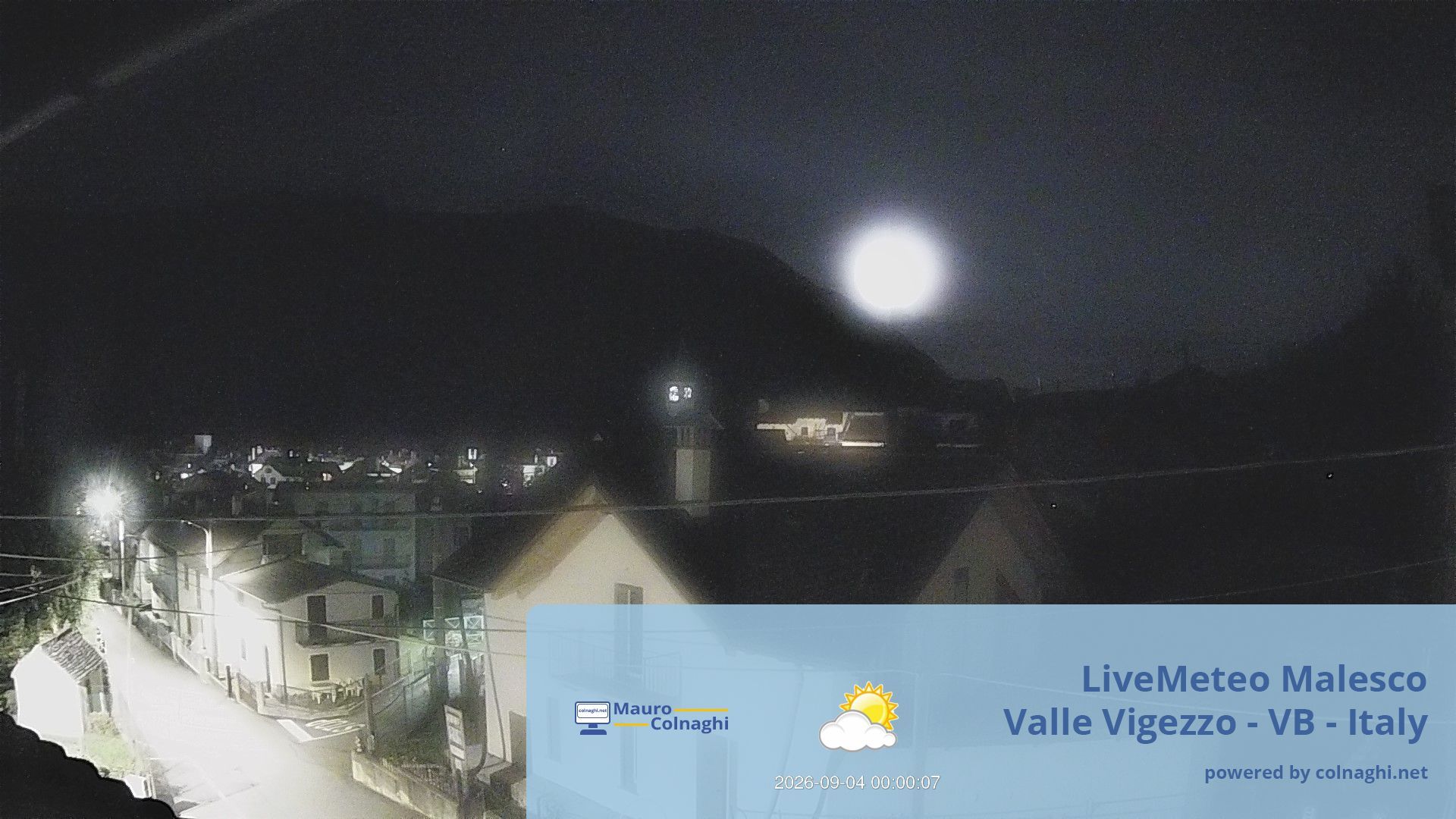 time-lapse frame, Malesco webcam