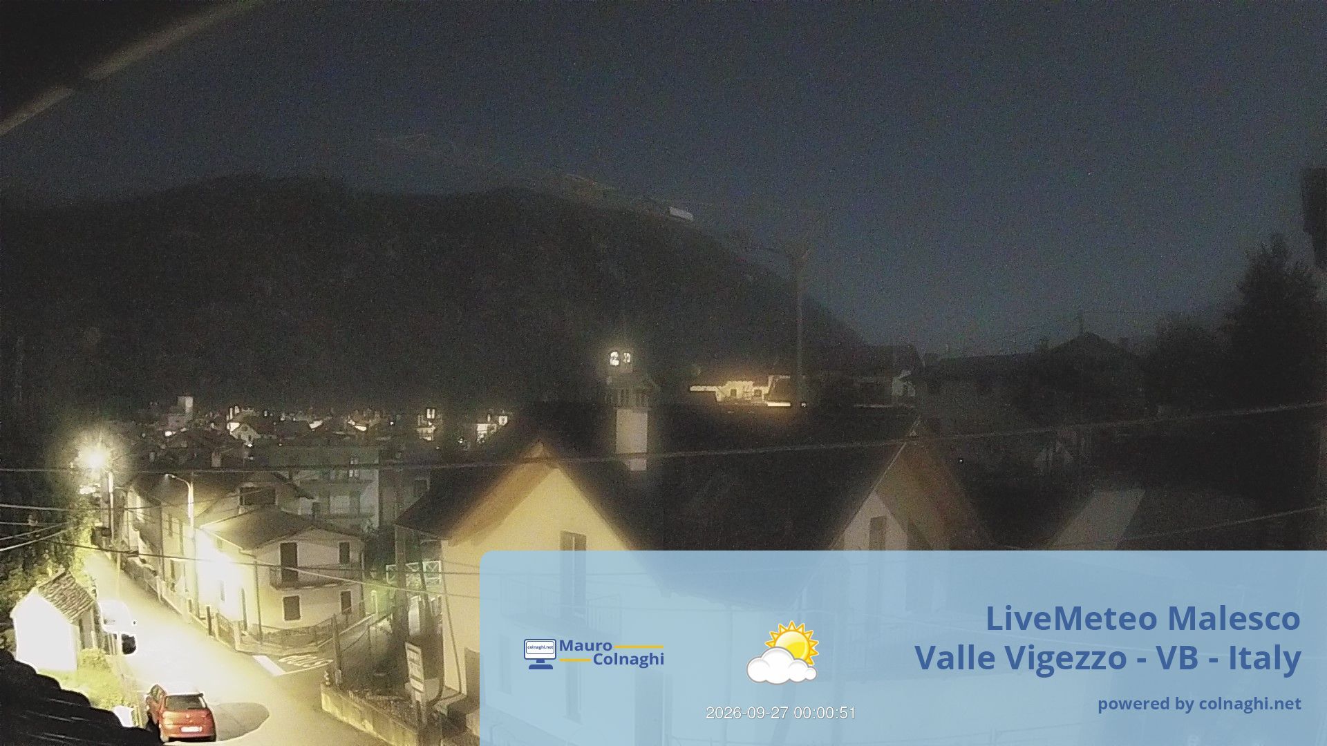 time-lapse frame, Malesco webcam