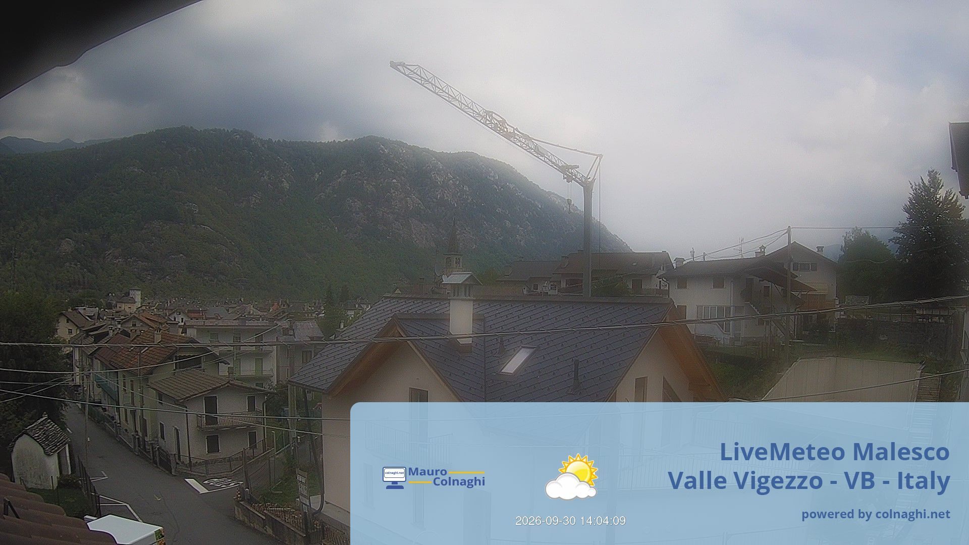 time-lapse frame, Malesco webcam
