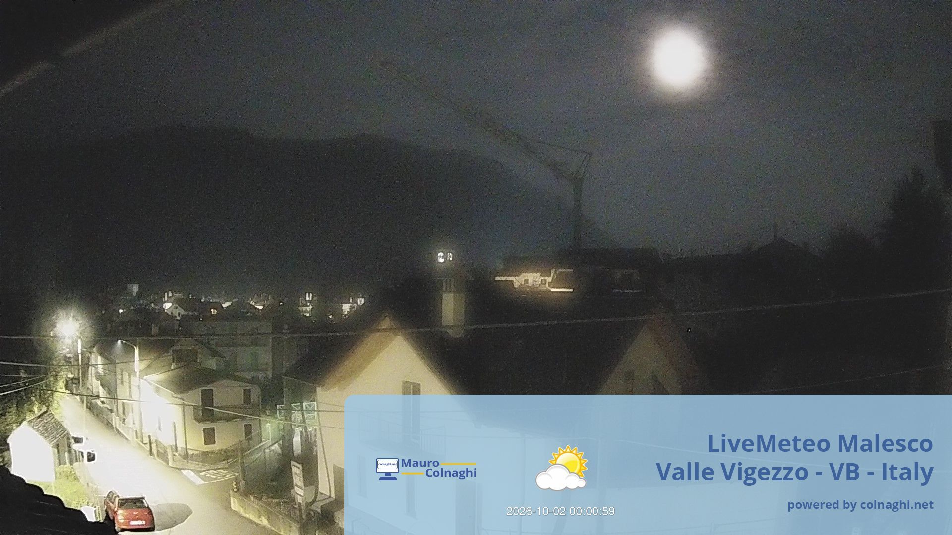 time-lapse frame, Malesco webcam