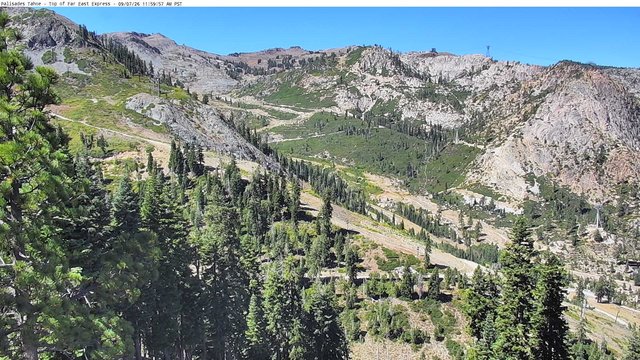 view from Palisades Tahoe Far East Top on 2026-09-07