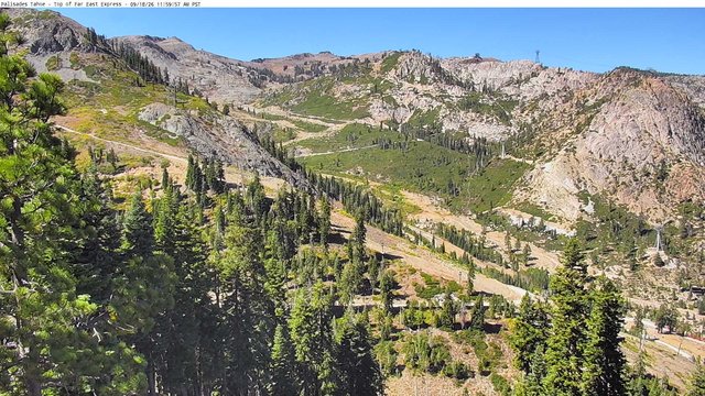 view from Palisades Tahoe Far East Top on 2026-09-18