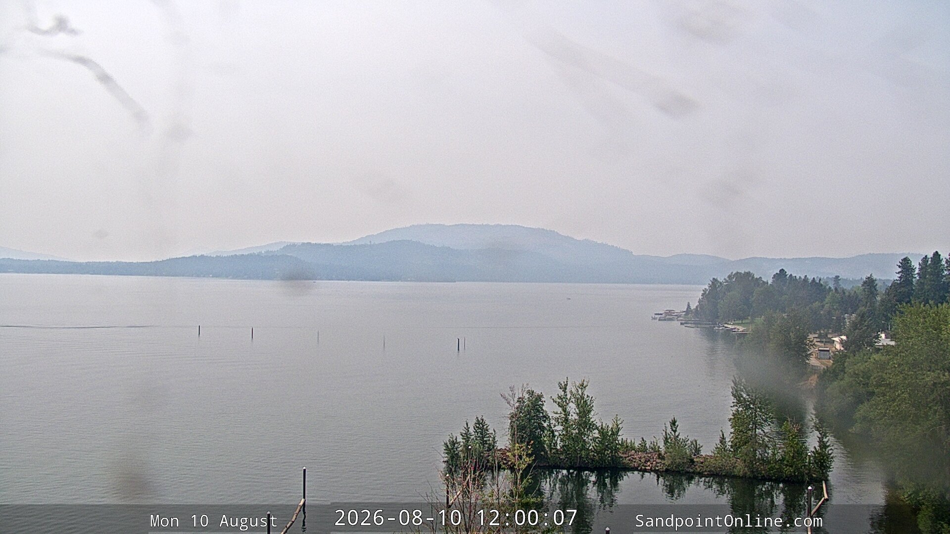 view from Sandpoint Online - Lake Pend Oreille on 2026-08-10