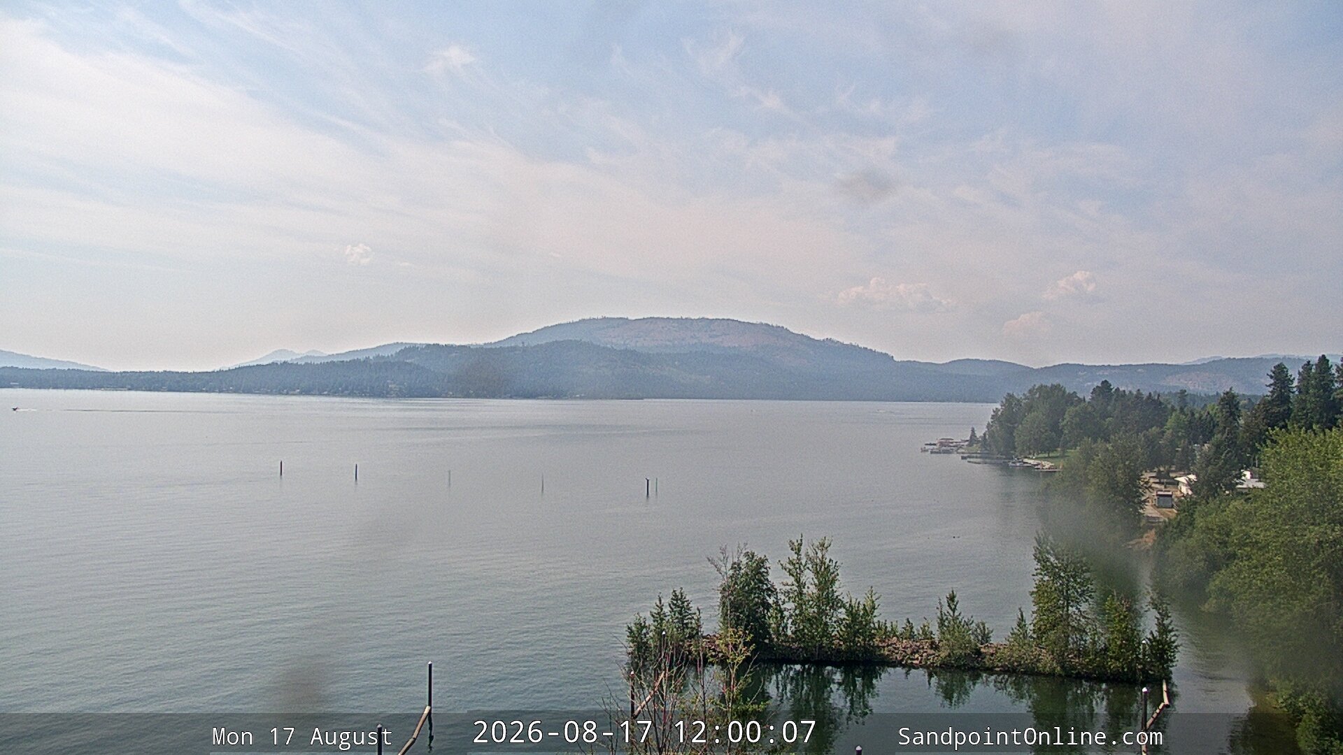 view from Sandpoint Online - Lake Pend Oreille on 2026-08-17