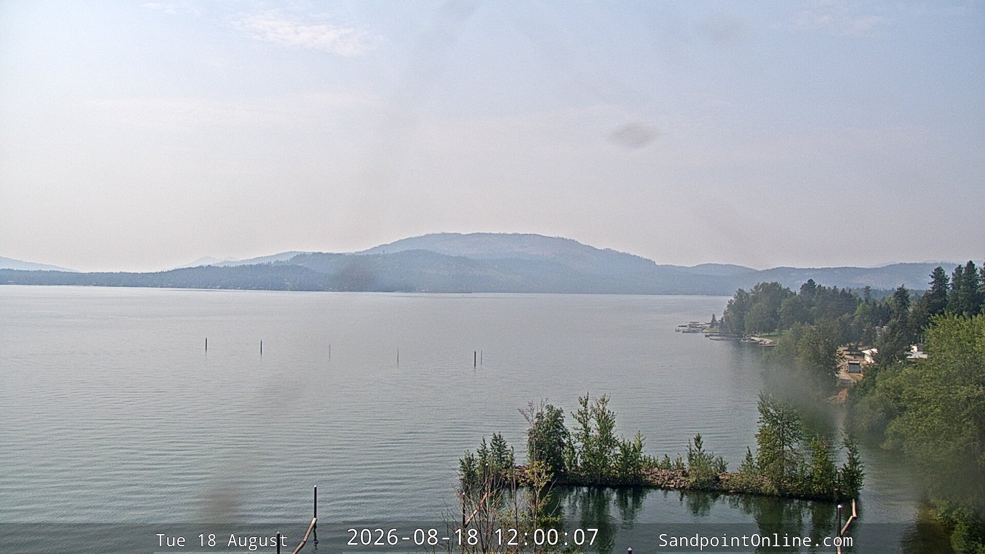 view from Sandpoint Online - Lake Pend Oreille on 2026-08-18