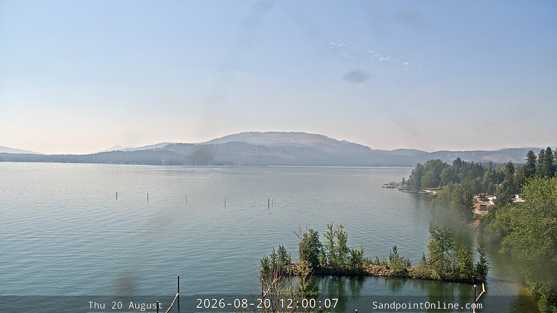view from Sandpoint Online - Lake Pend Oreille on 2026-08-20