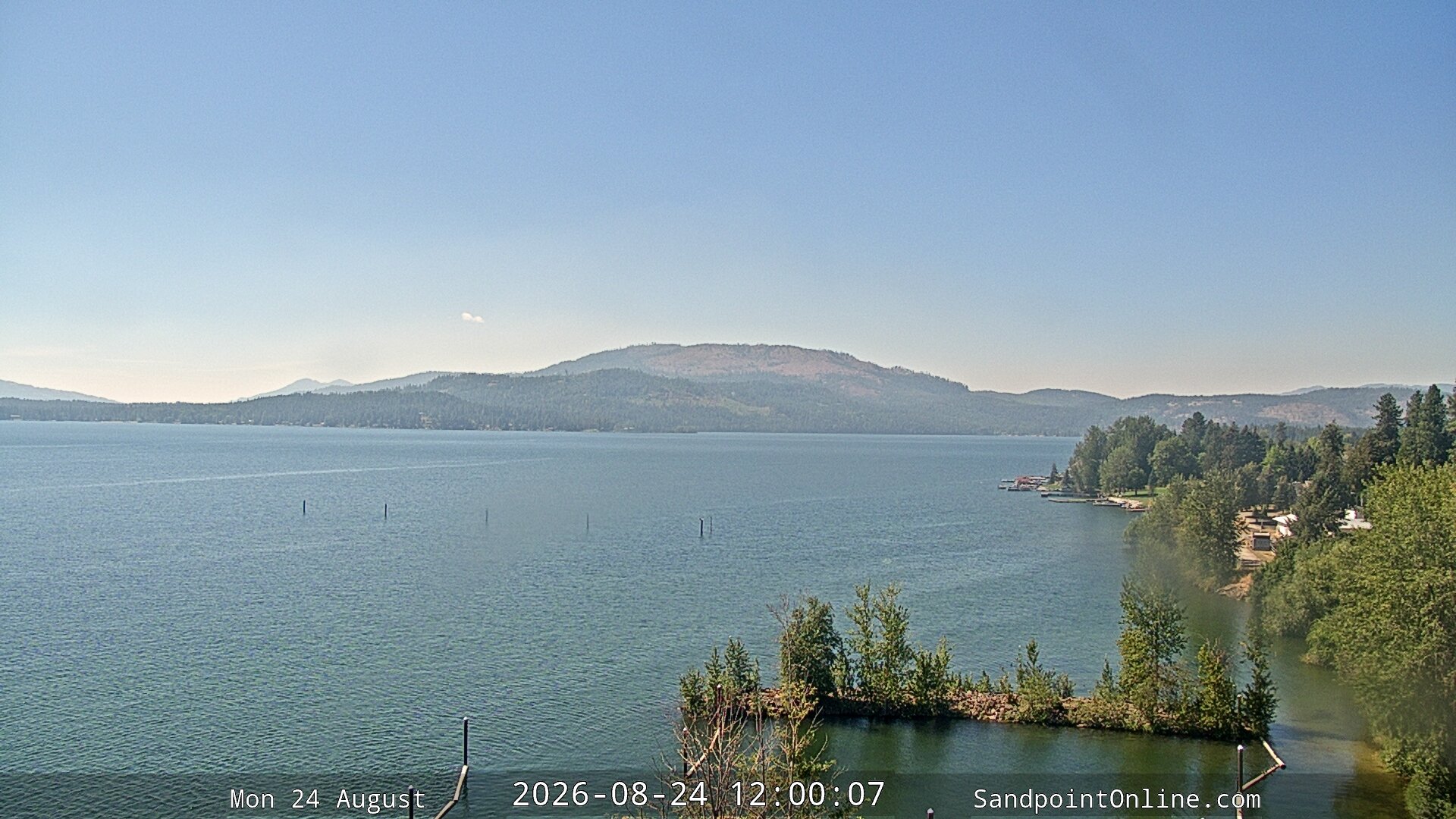 view from Sandpoint Online - Lake Pend Oreille on 2026-08-24