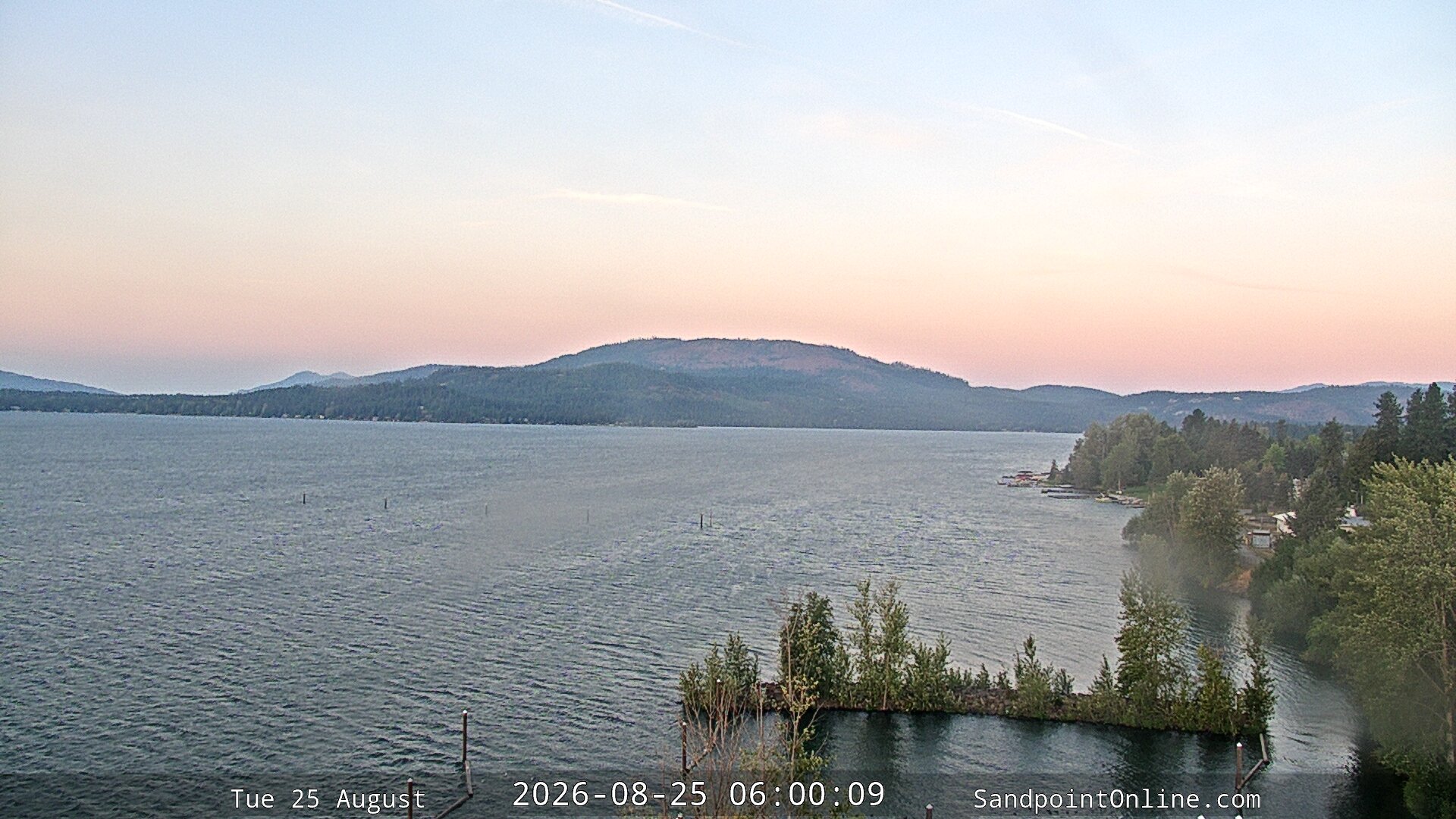 time-lapse frame, Sandpoint Online - Lake Pend Oreille webcam