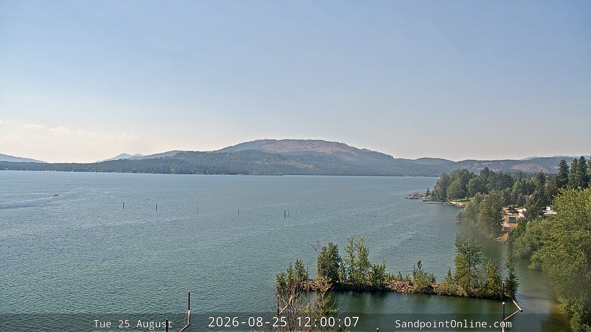 view from Sandpoint Online - Lake Pend Oreille on 2026-08-25