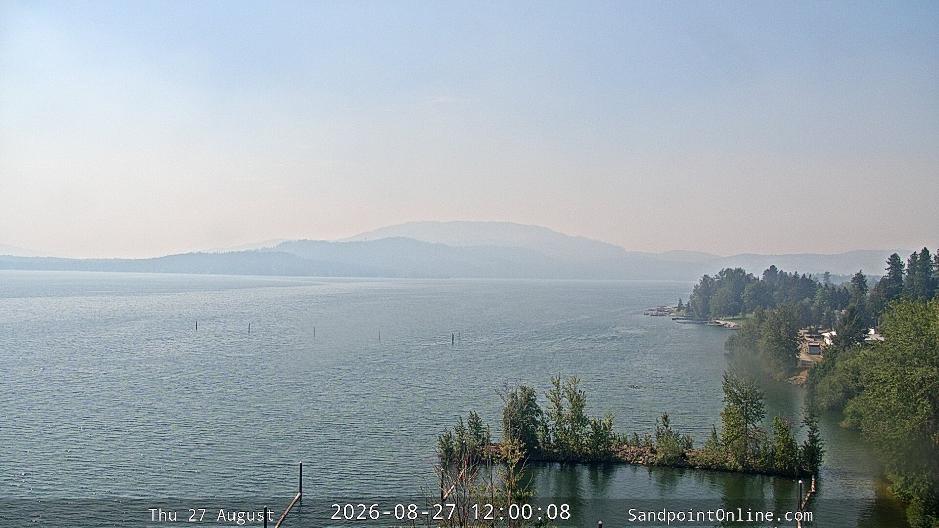 view from Sandpoint Online - Lake Pend Oreille on 2026-08-27
