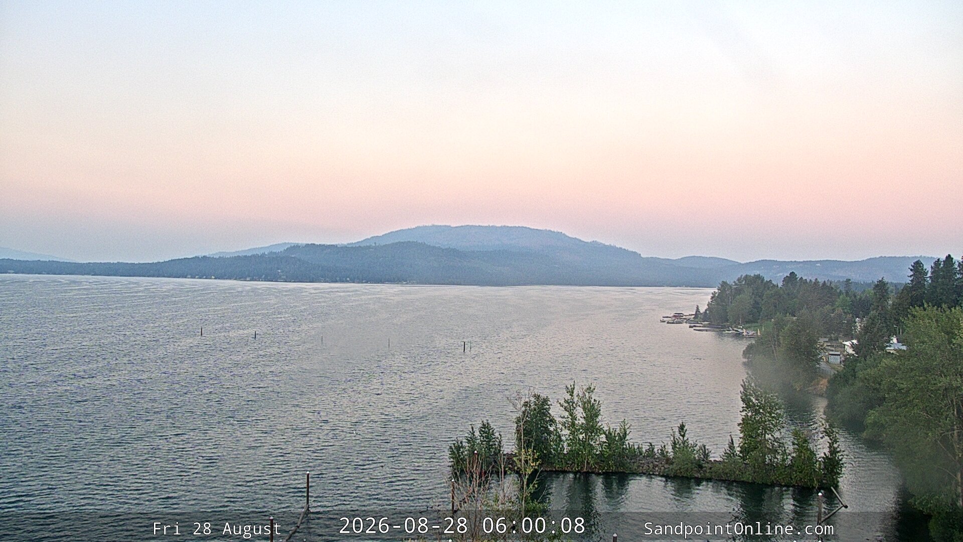 time-lapse frame, Sandpoint Online - Lake Pend Oreille webcam