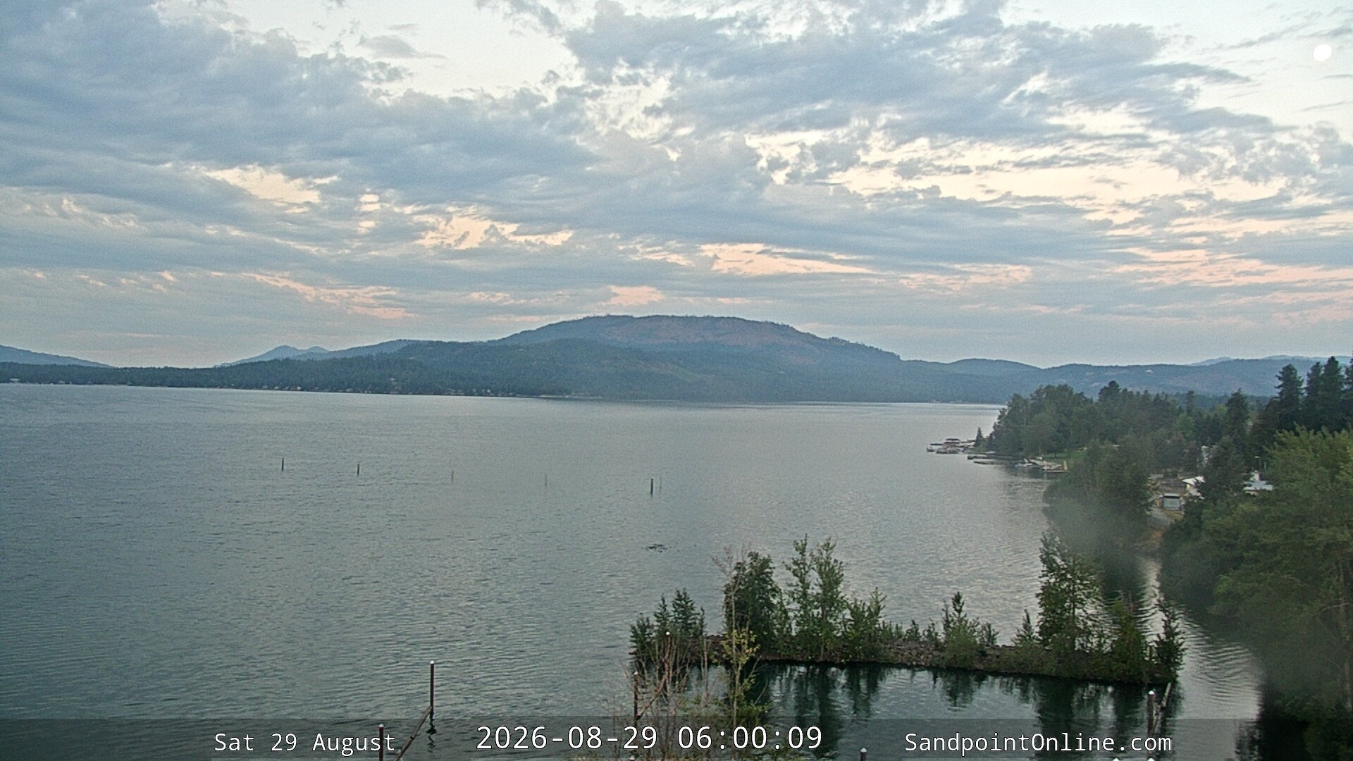 time-lapse frame, Sandpoint Online - Lake Pend Oreille webcam