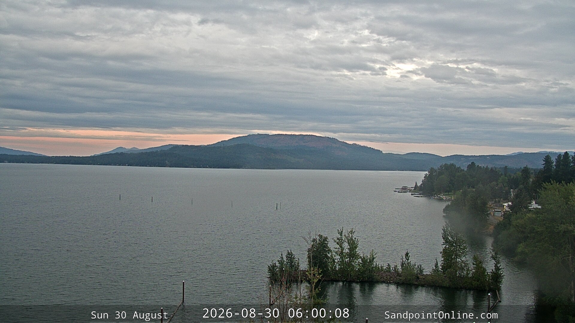 time-lapse frame, Sandpoint Online - Lake Pend Oreille webcam