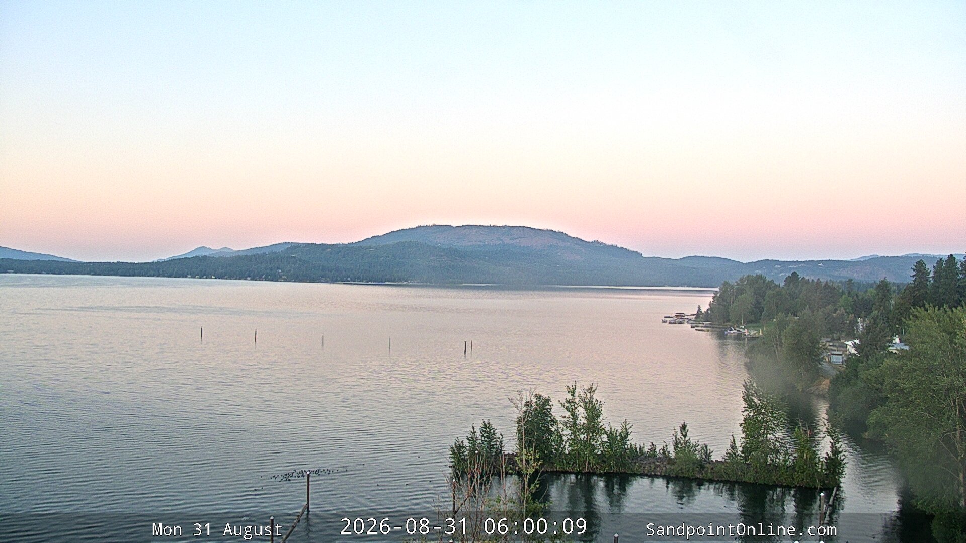 time-lapse frame, Sandpoint Online - Lake Pend Oreille webcam