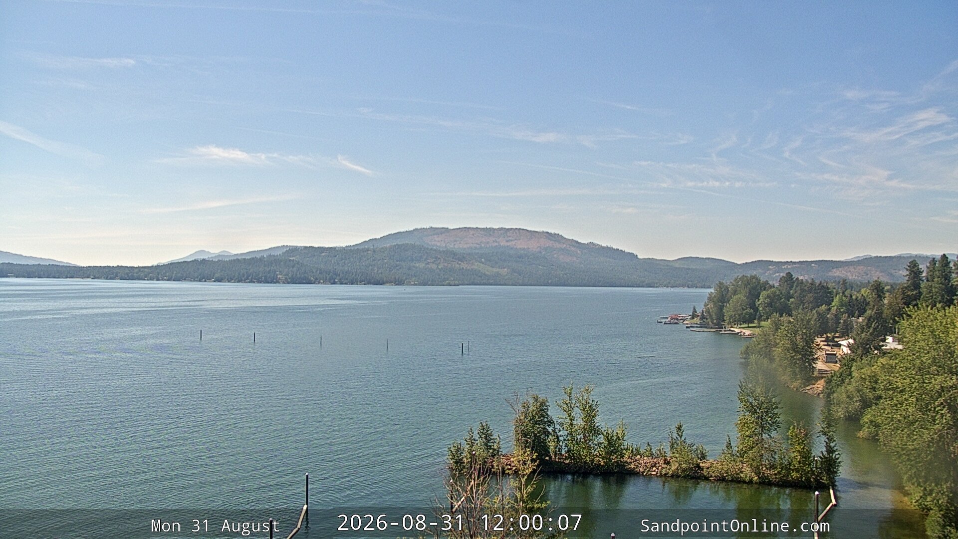view from Sandpoint Online - Lake Pend Oreille on 2026-08-31