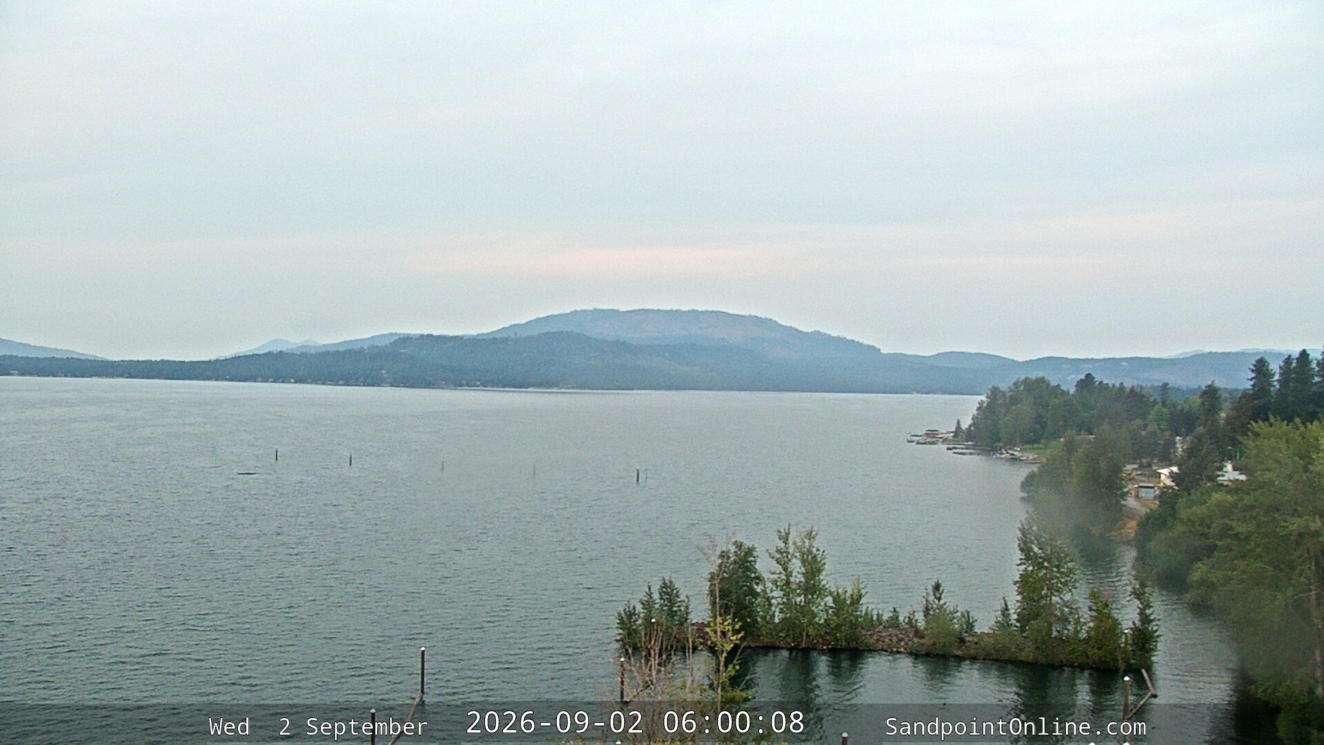 time-lapse frame, Sandpoint Online - Lake Pend Oreille webcam