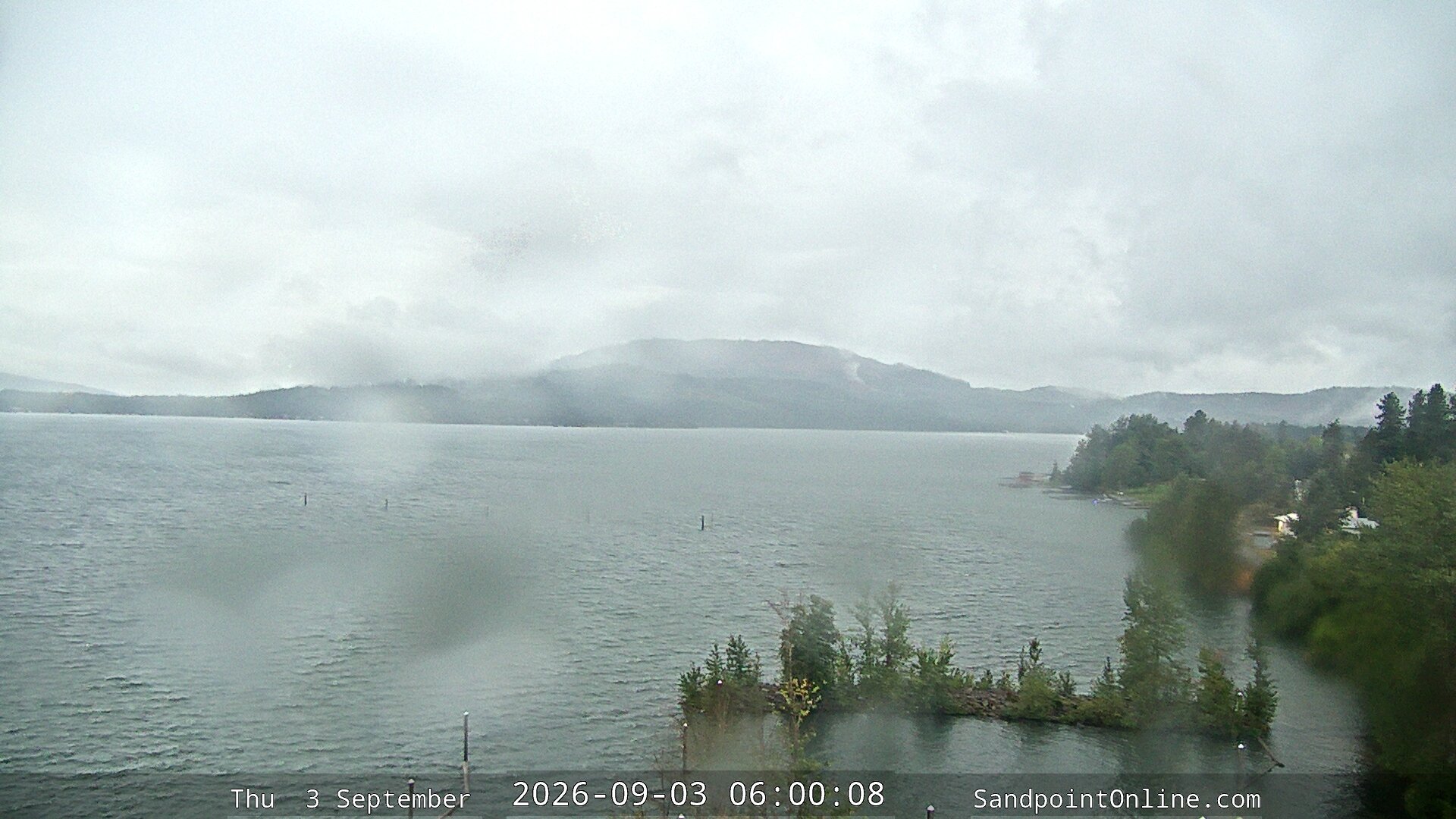 time-lapse frame, Sandpoint Online - Lake Pend Oreille webcam