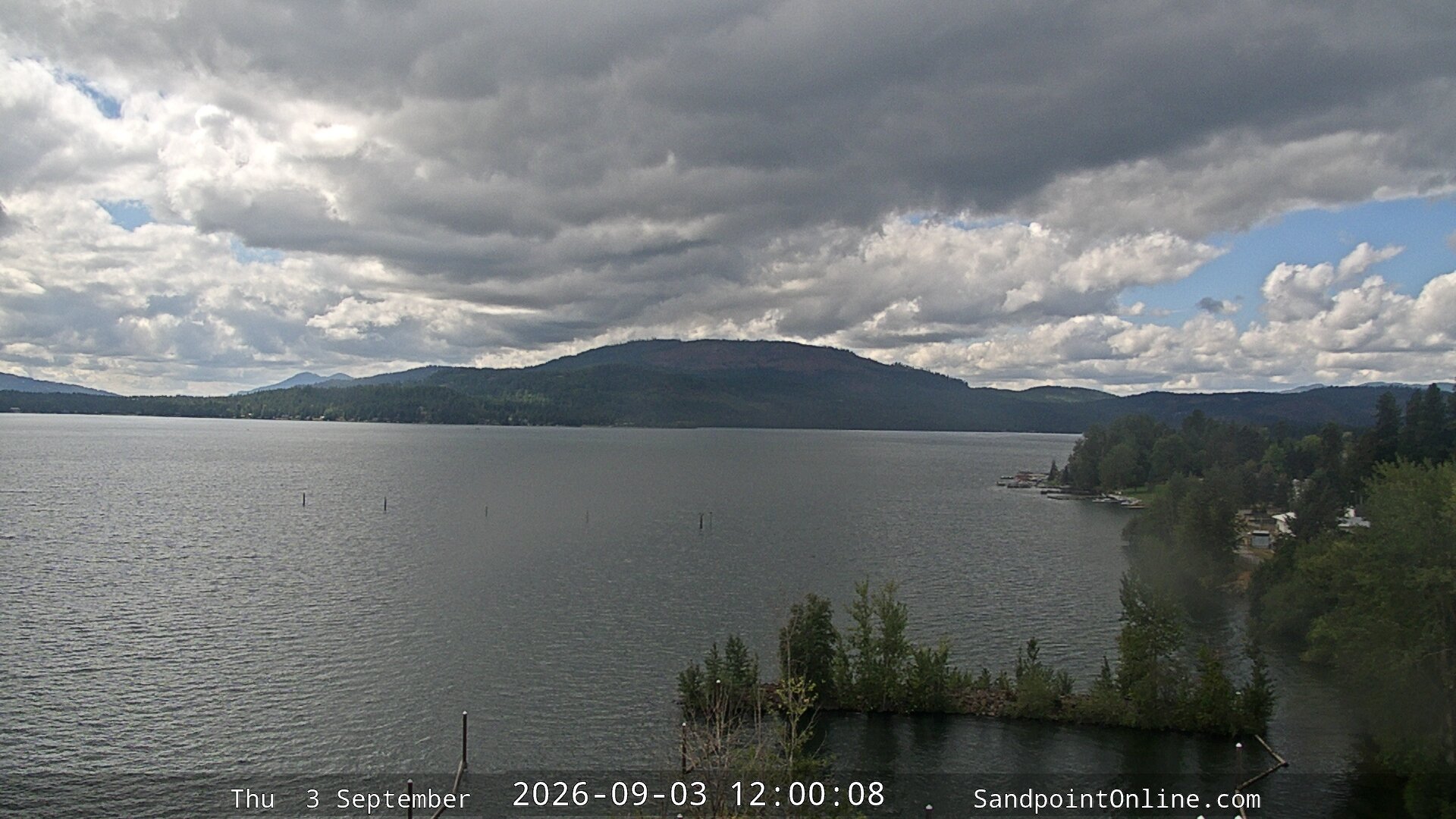 view from Sandpoint Online - Lake Pend Oreille on 2026-09-03
