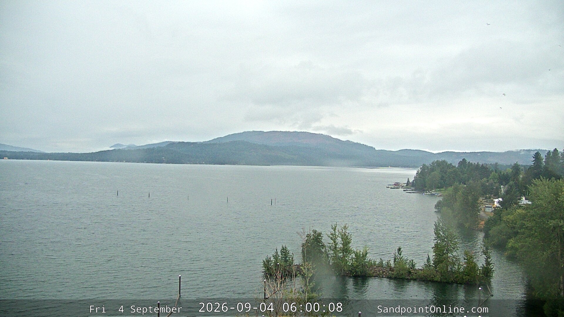 time-lapse frame, Sandpoint Online - Lake Pend Oreille webcam