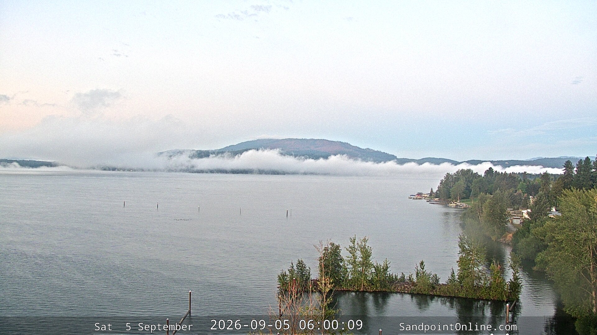time-lapse frame, Sandpoint Online - Lake Pend Oreille webcam