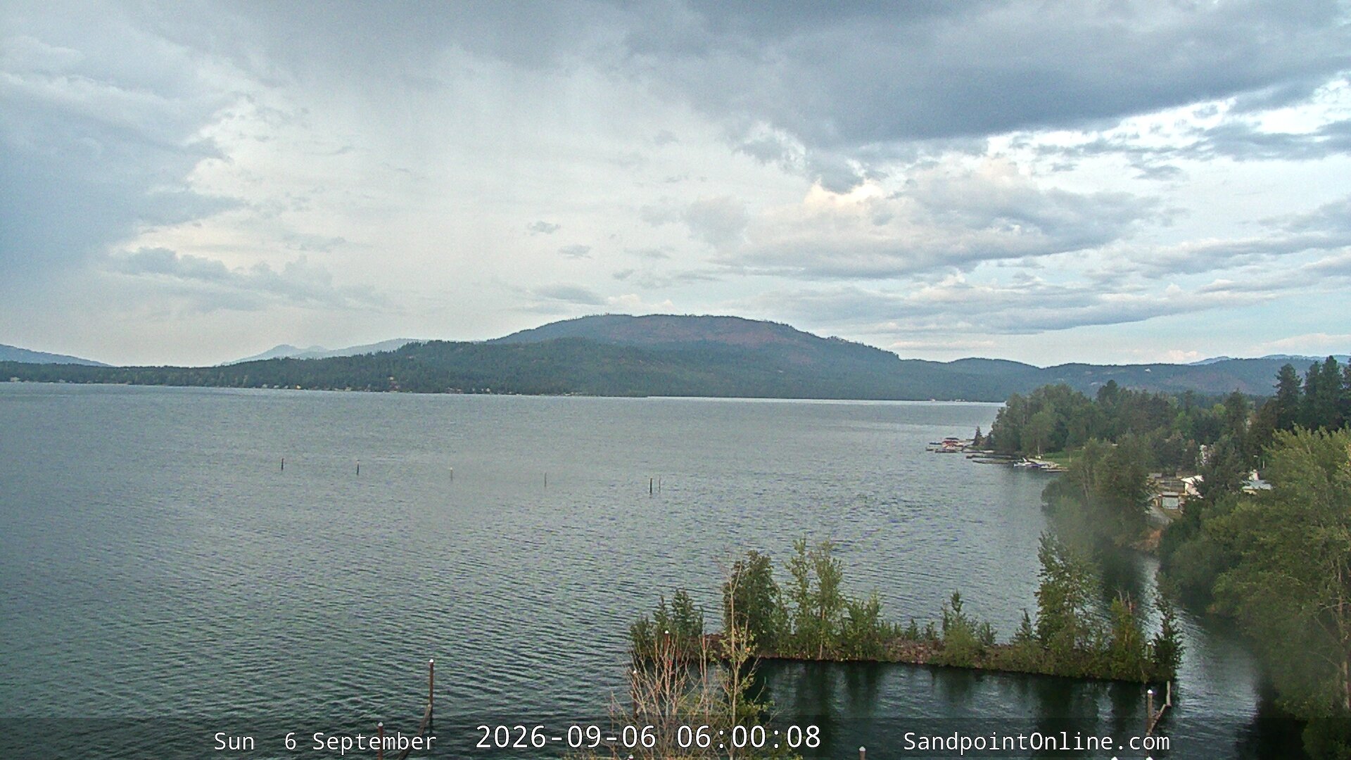 time-lapse frame, Sandpoint Online - Lake Pend Oreille webcam