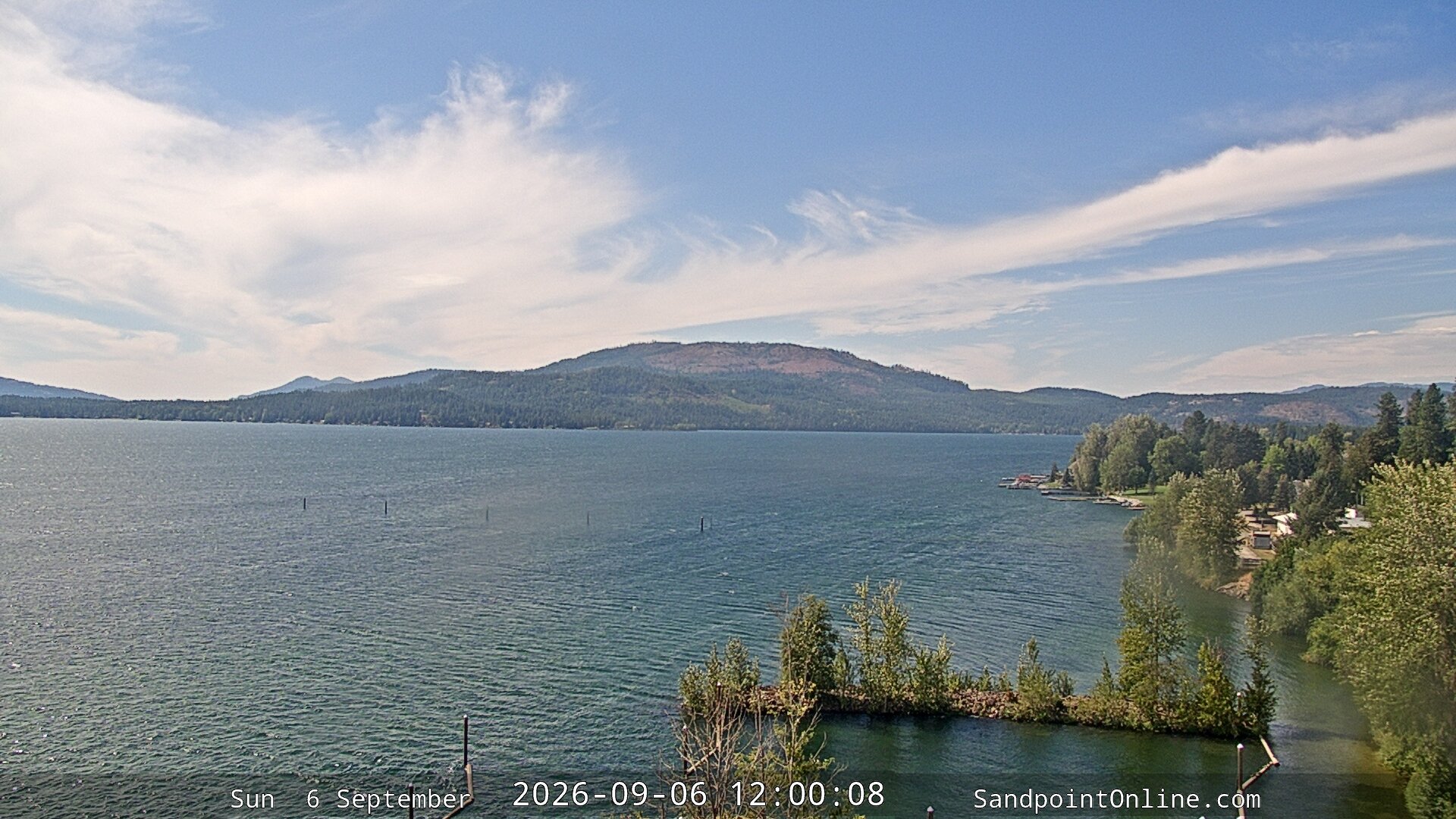 view from Sandpoint Online - Lake Pend Oreille on 2026-09-06