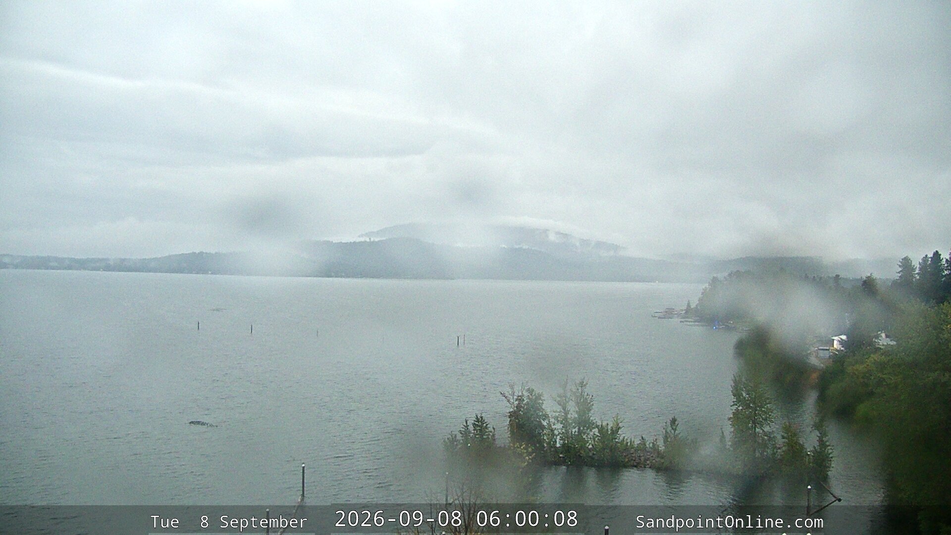 time-lapse frame, Sandpoint Online - Lake Pend Oreille webcam