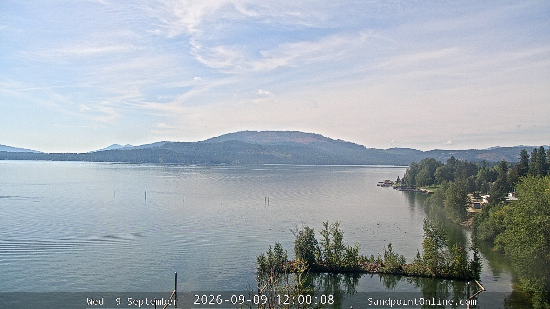view from Sandpoint Online - Lake Pend Oreille on 2026-09-09
