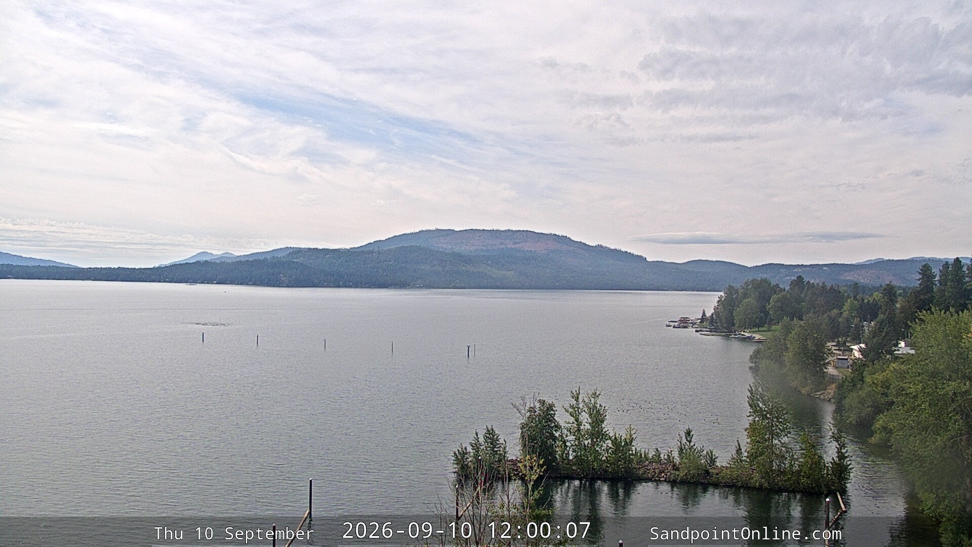 view from Sandpoint Online - Lake Pend Oreille on 2026-09-10
