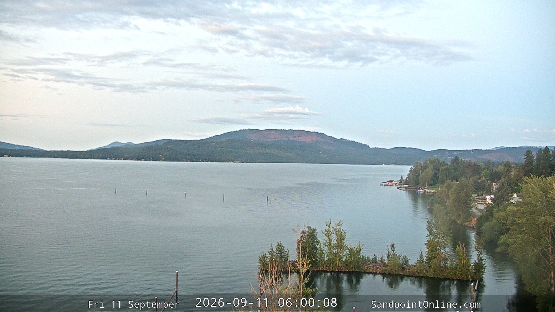 time-lapse frame, Sandpoint Online - Lake Pend Oreille webcam