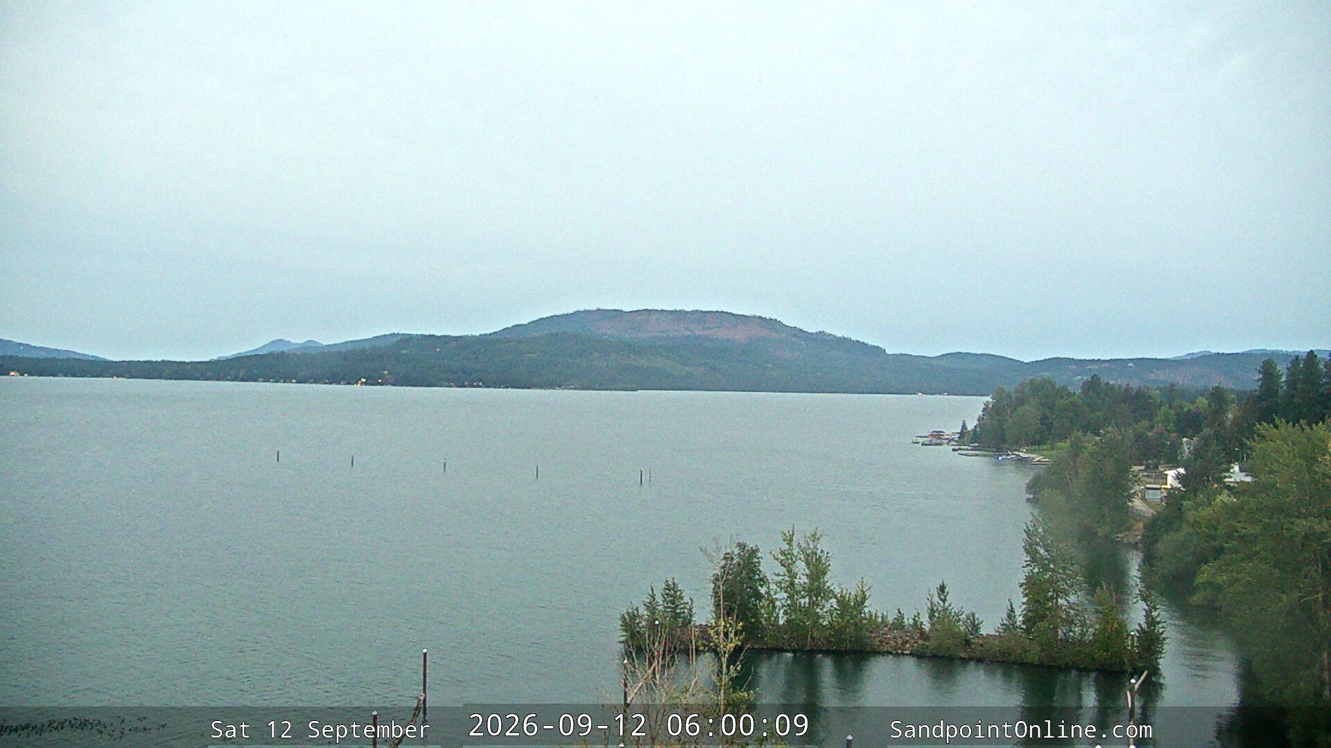 time-lapse frame, Sandpoint Online - Lake Pend Oreille webcam