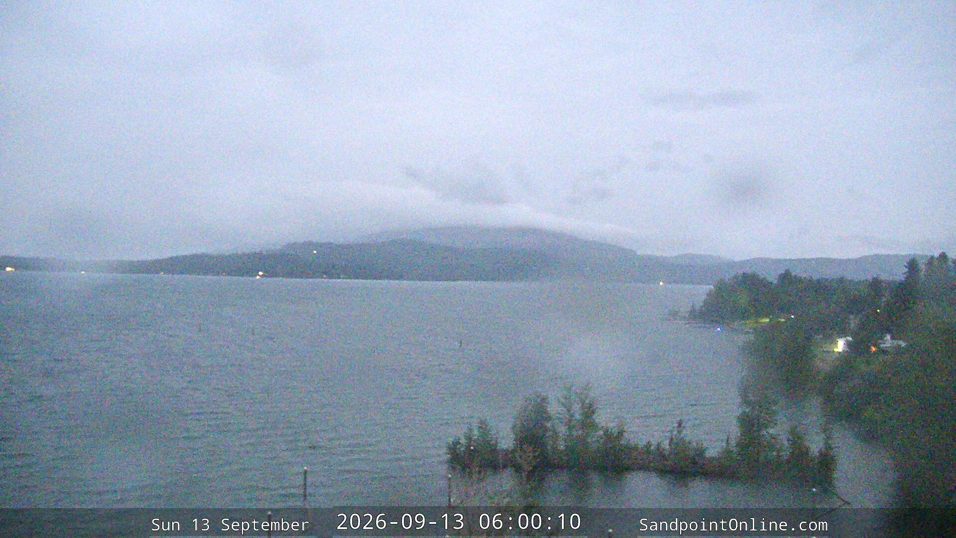 time-lapse frame, Sandpoint Online - Lake Pend Oreille webcam