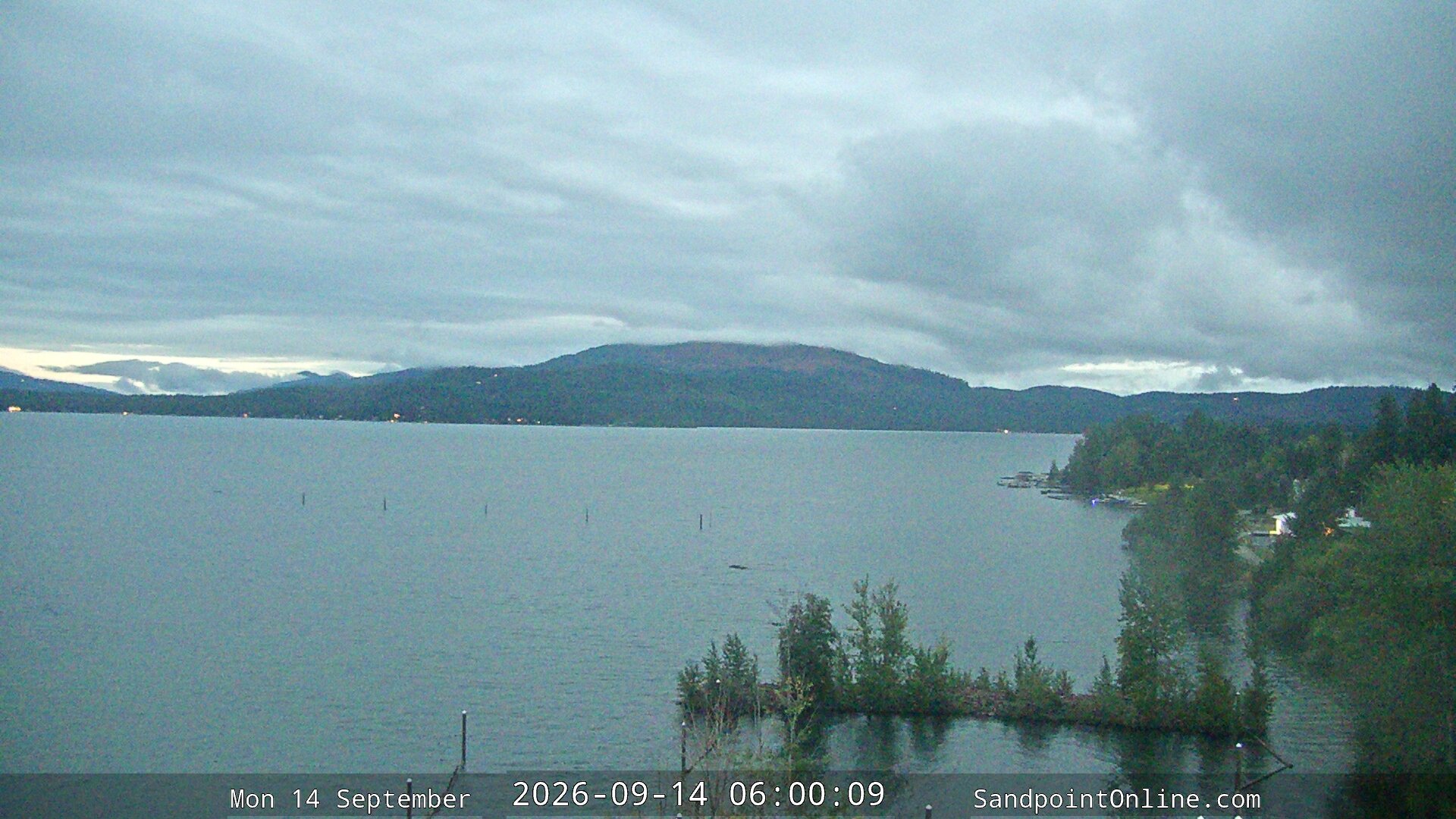 time-lapse frame, Sandpoint Online - Lake Pend Oreille webcam