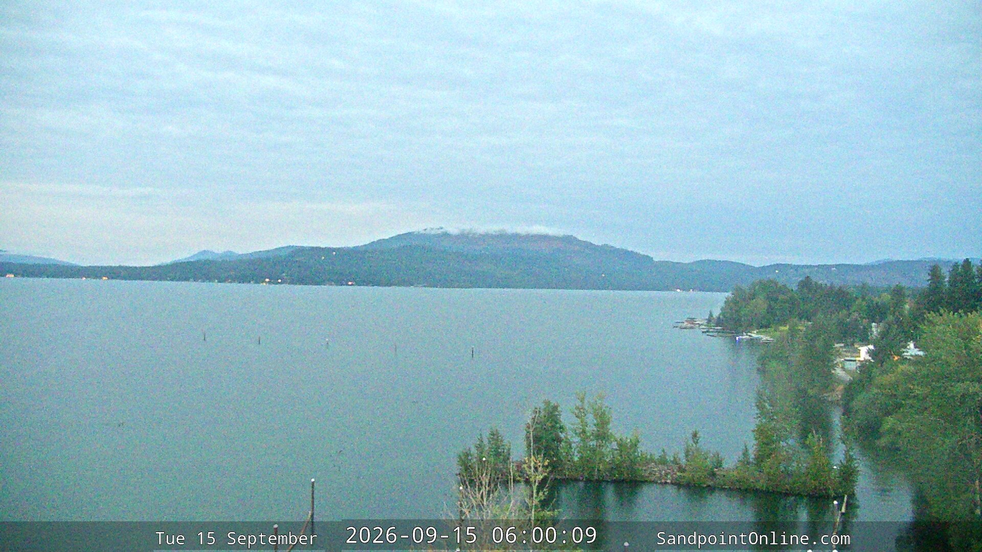 time-lapse frame, Sandpoint Online - Lake Pend Oreille webcam