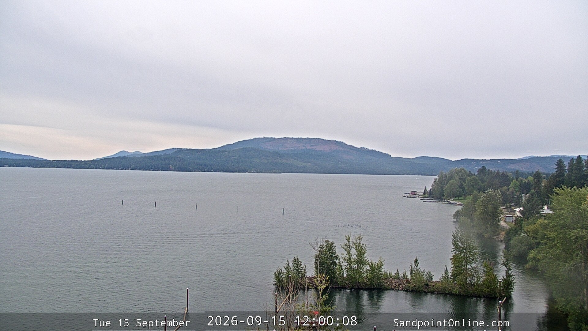 view from Sandpoint Online - Lake Pend Oreille on 2026-09-15