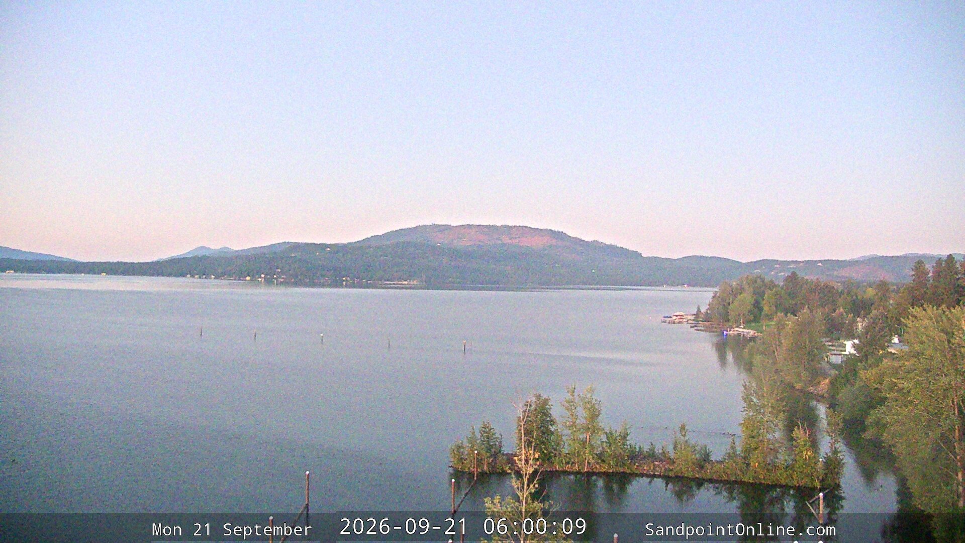 time-lapse frame, Sandpoint Online - Lake Pend Oreille webcam
