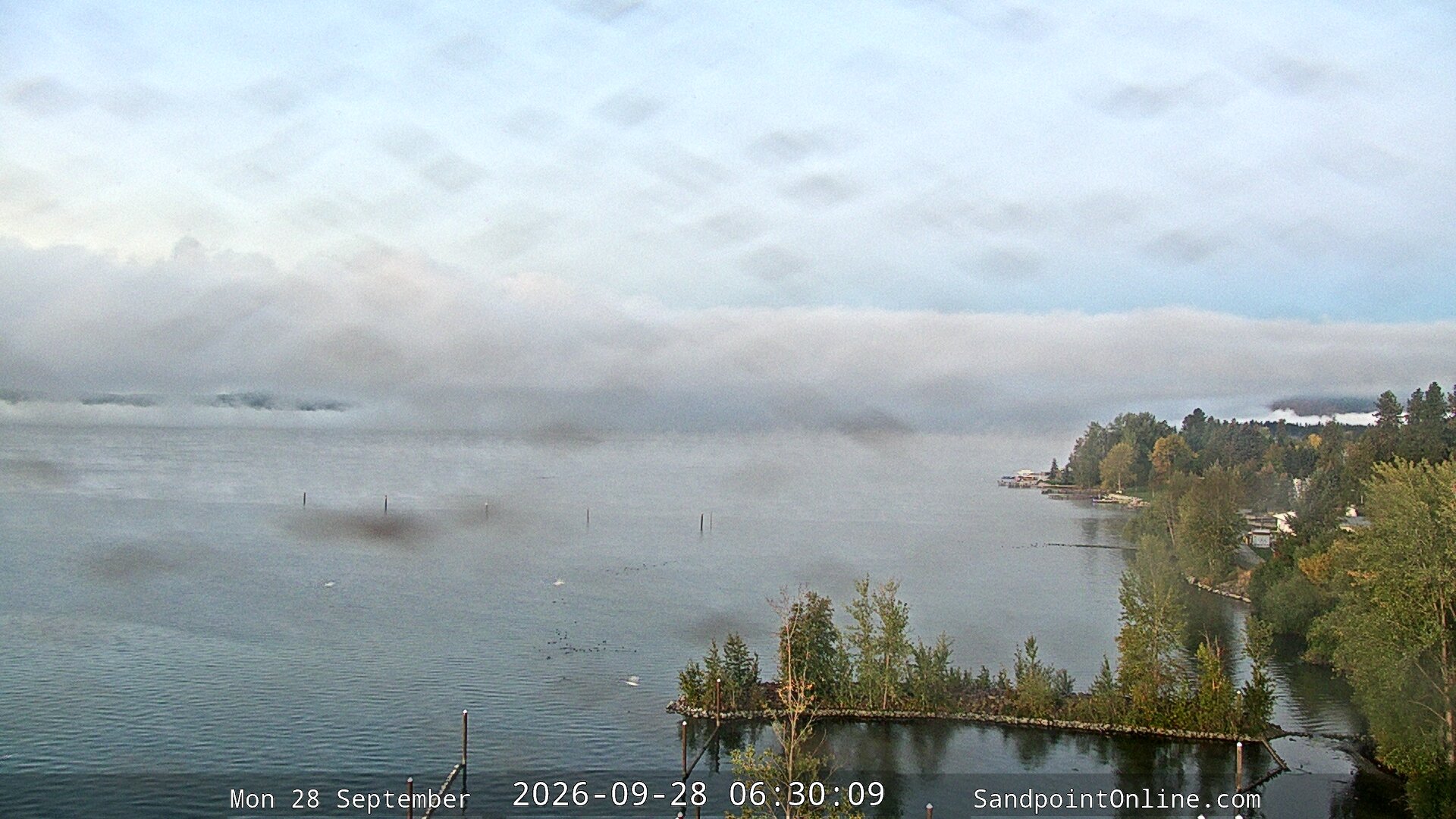time-lapse frame, Sandpoint Online - Lake Pend Oreille webcam