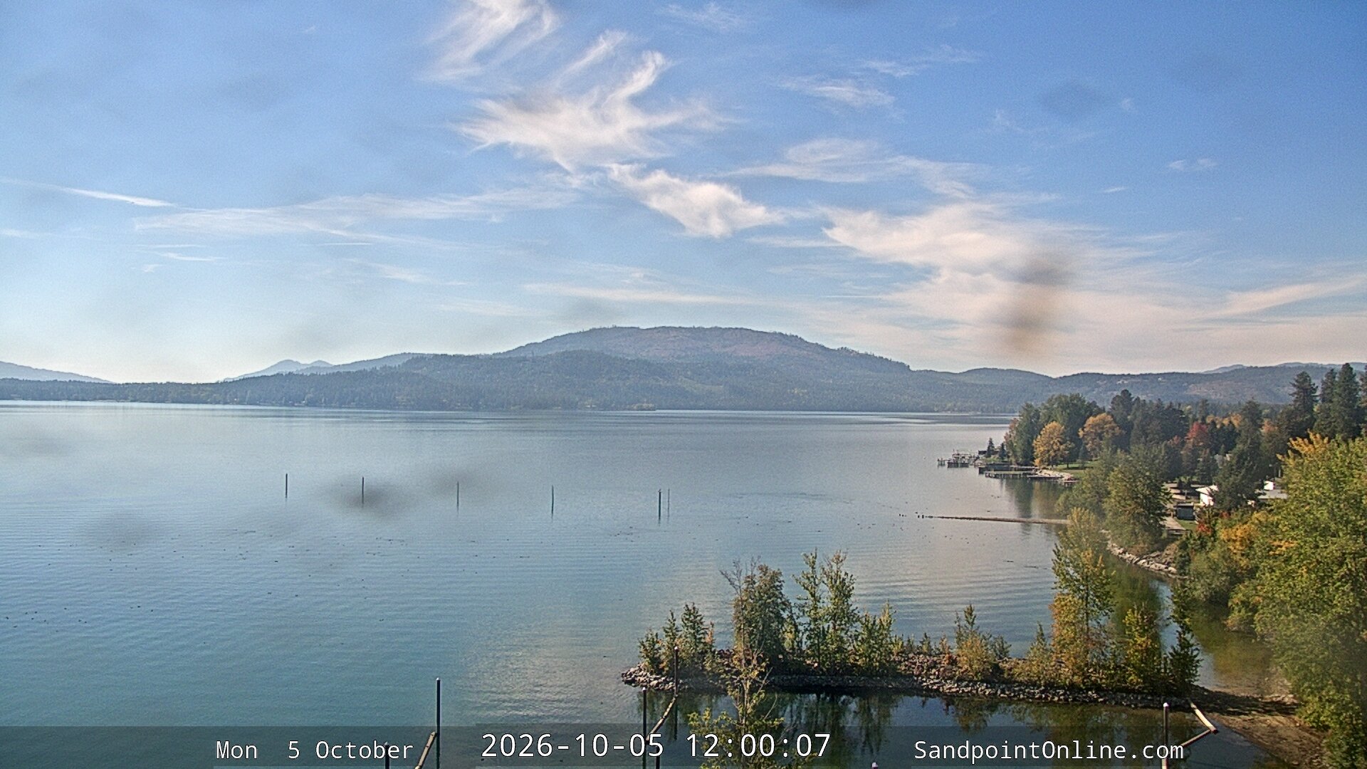 view from Sandpoint Online - Lake Pend Oreille on 2026-10-05