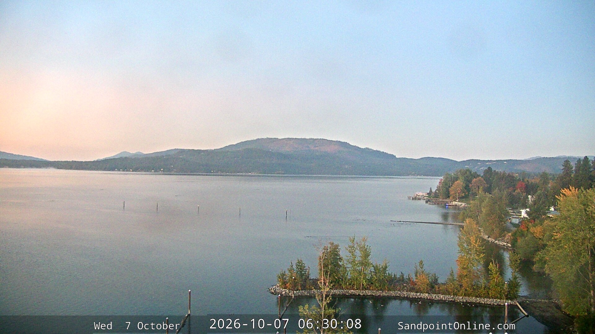 time-lapse frame, Sandpoint Online - Lake Pend Oreille webcam