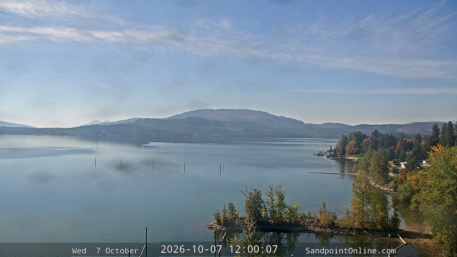 view from Sandpoint Online - Lake Pend Oreille on 2026-10-07