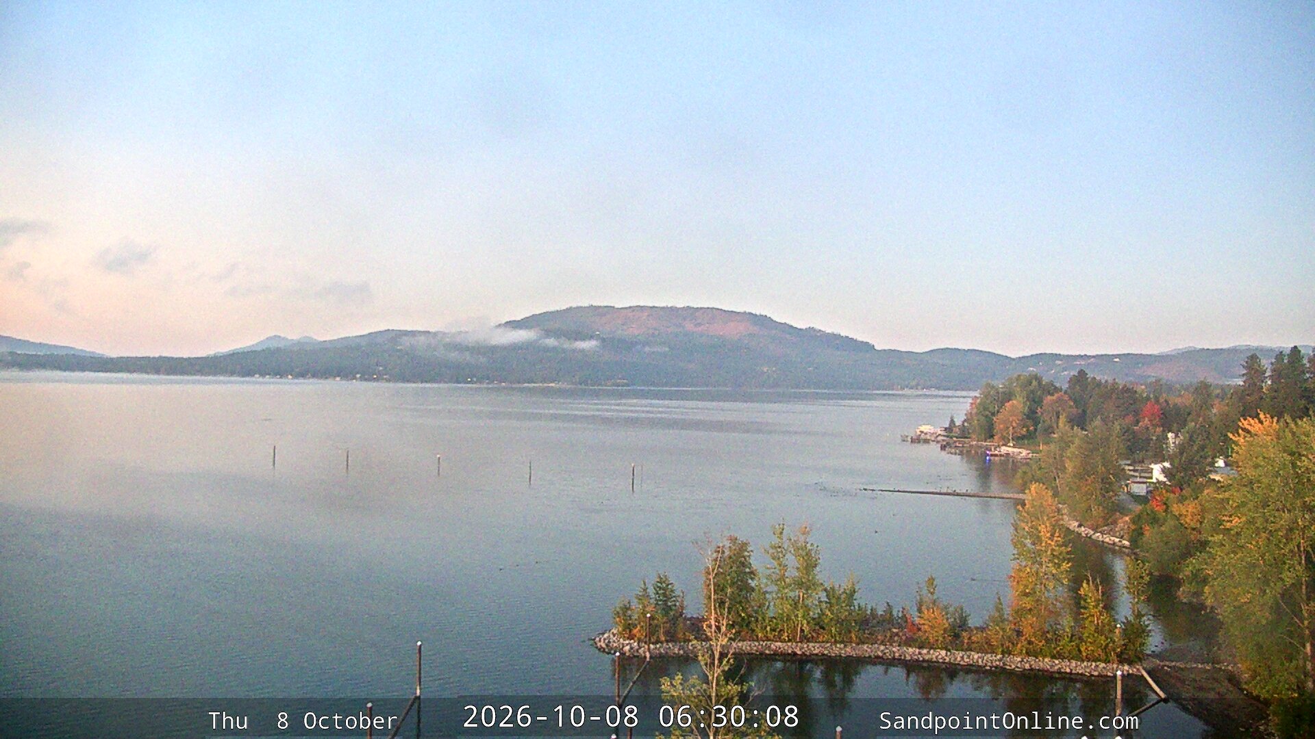 time-lapse frame, Sandpoint Online - Lake Pend Oreille webcam