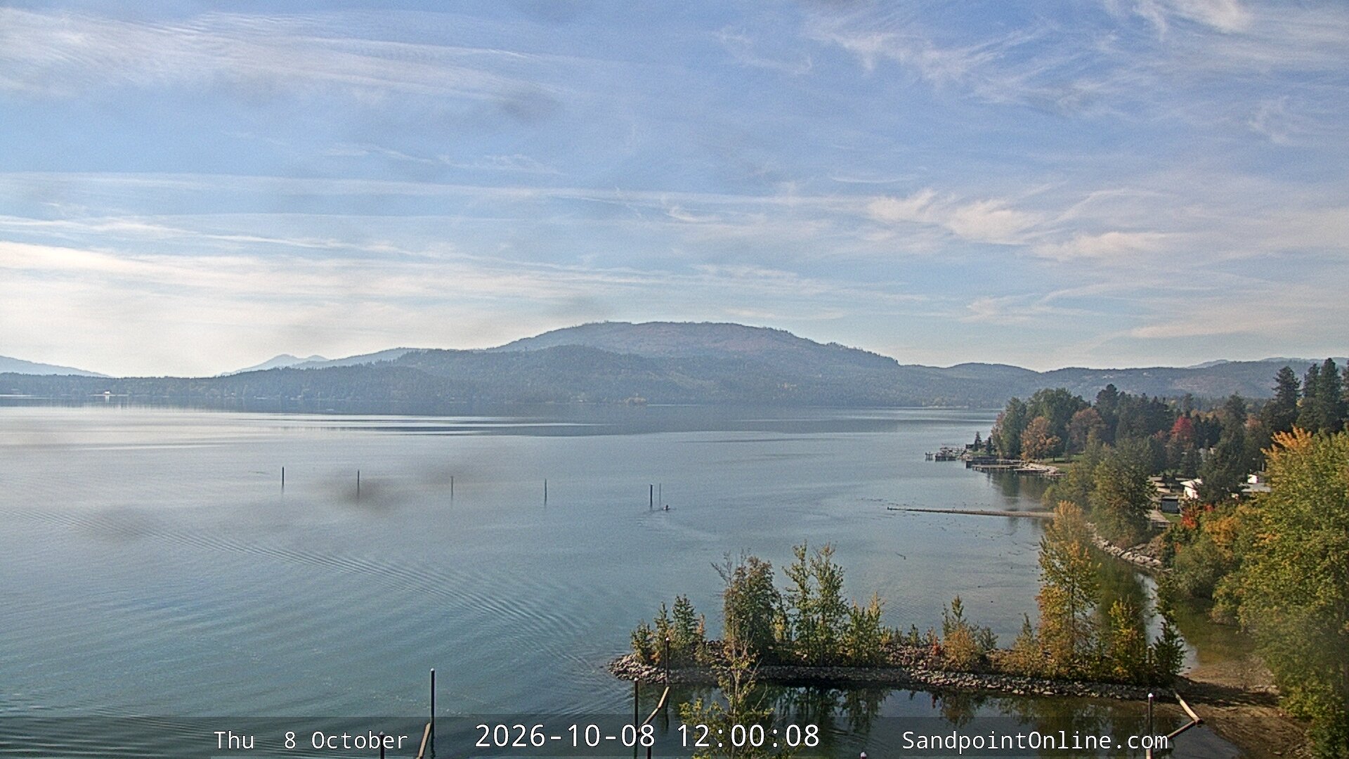 view from Sandpoint Online - Lake Pend Oreille on 2026-10-08