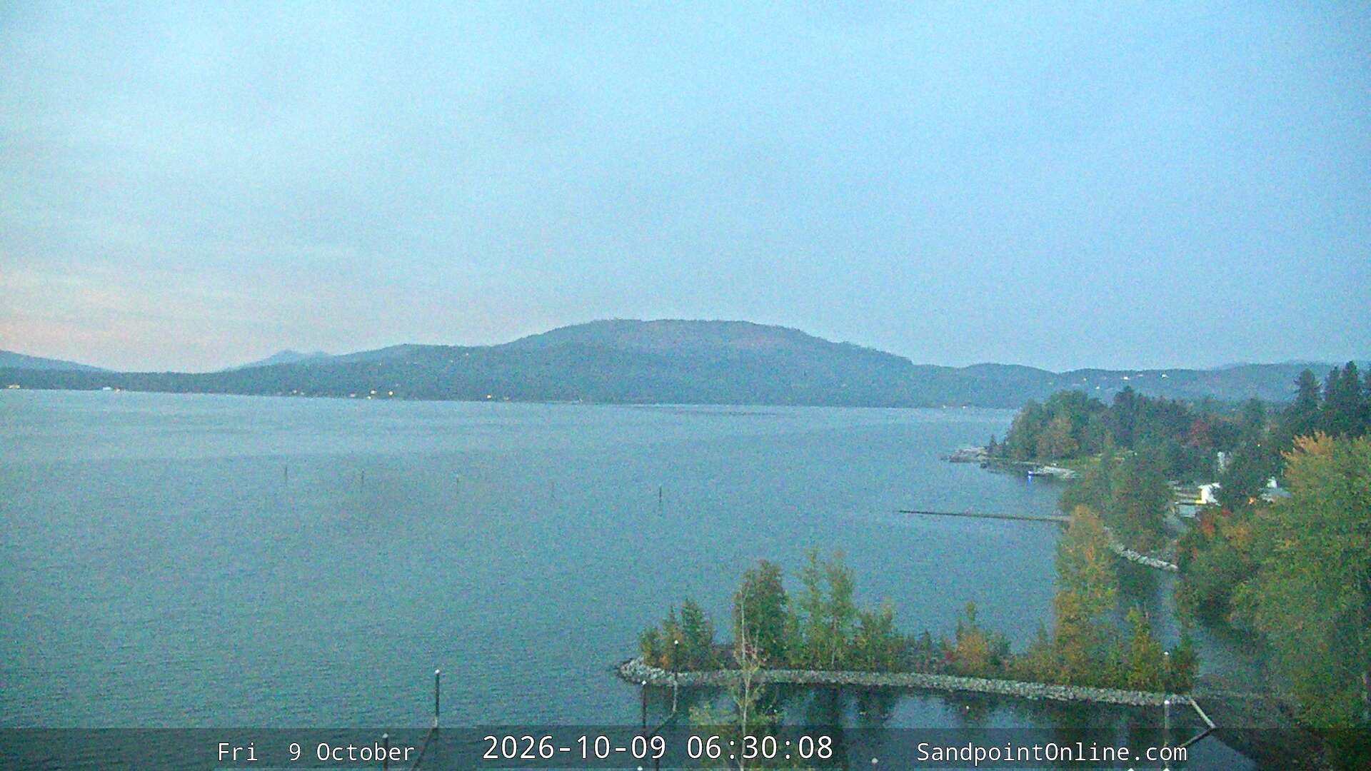 time-lapse frame, Sandpoint Online - Lake Pend Oreille webcam