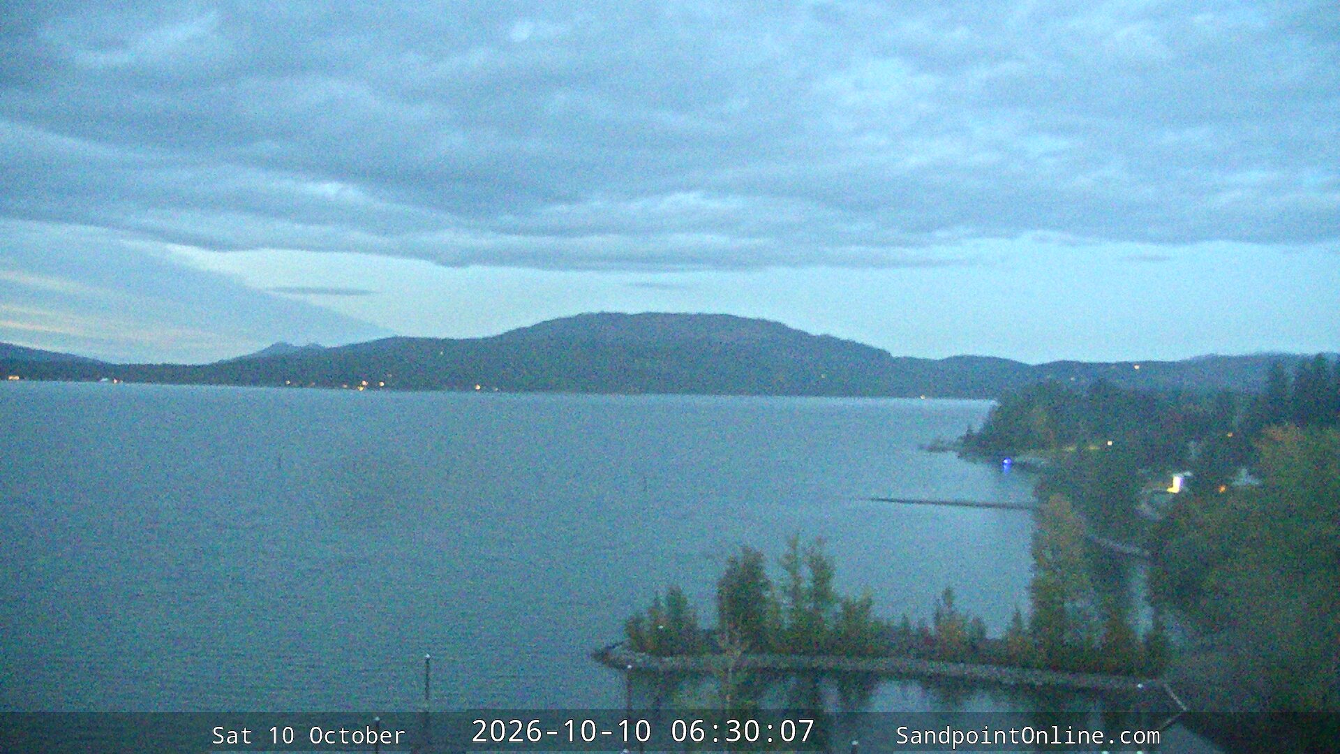 time-lapse frame, Sandpoint Online - Lake Pend Oreille webcam
